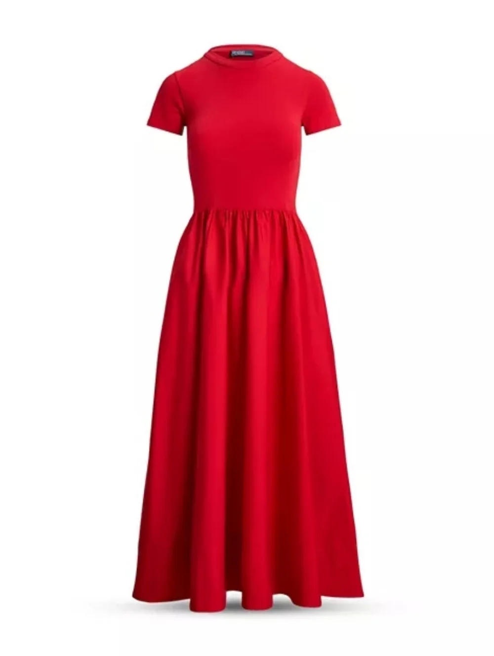 Polo Ralph Lauren Cotton Short Sleeve Dress | Red | S - Picture 4 of 4